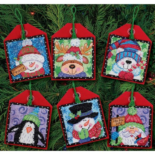 (image for) Christmas Pals Ornaments Counted Cross Stitch Kit